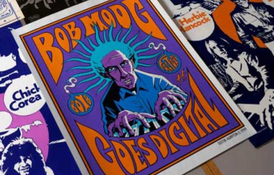 Poster art for "Bob Moog Goes Digital"