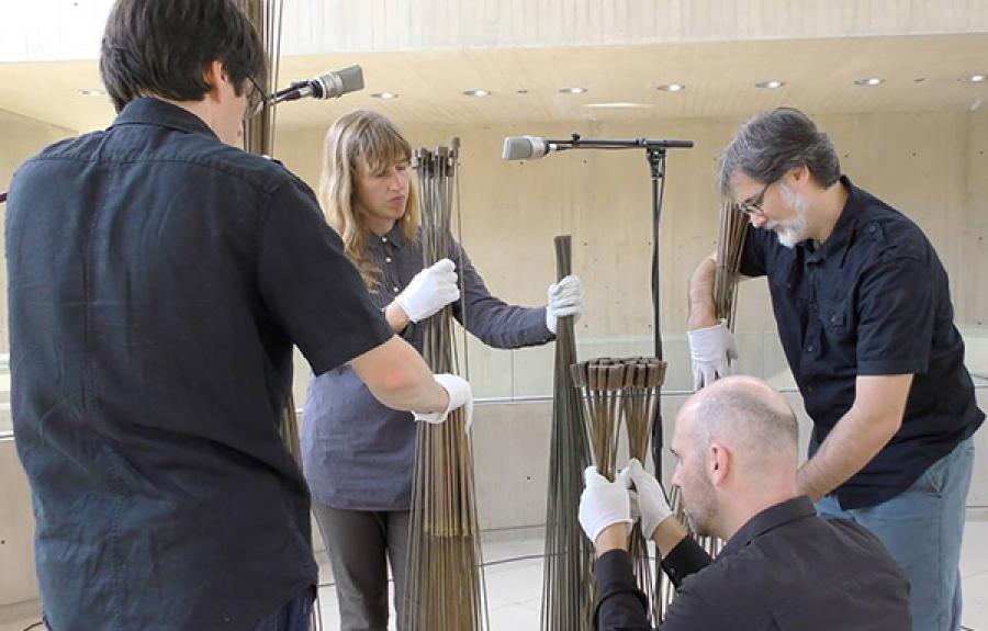 Faculty members Annie Lewandowski, Christopher Miller and Kevin Ernste formed the The Cornell Avant Garde Ensemble (CAGE)