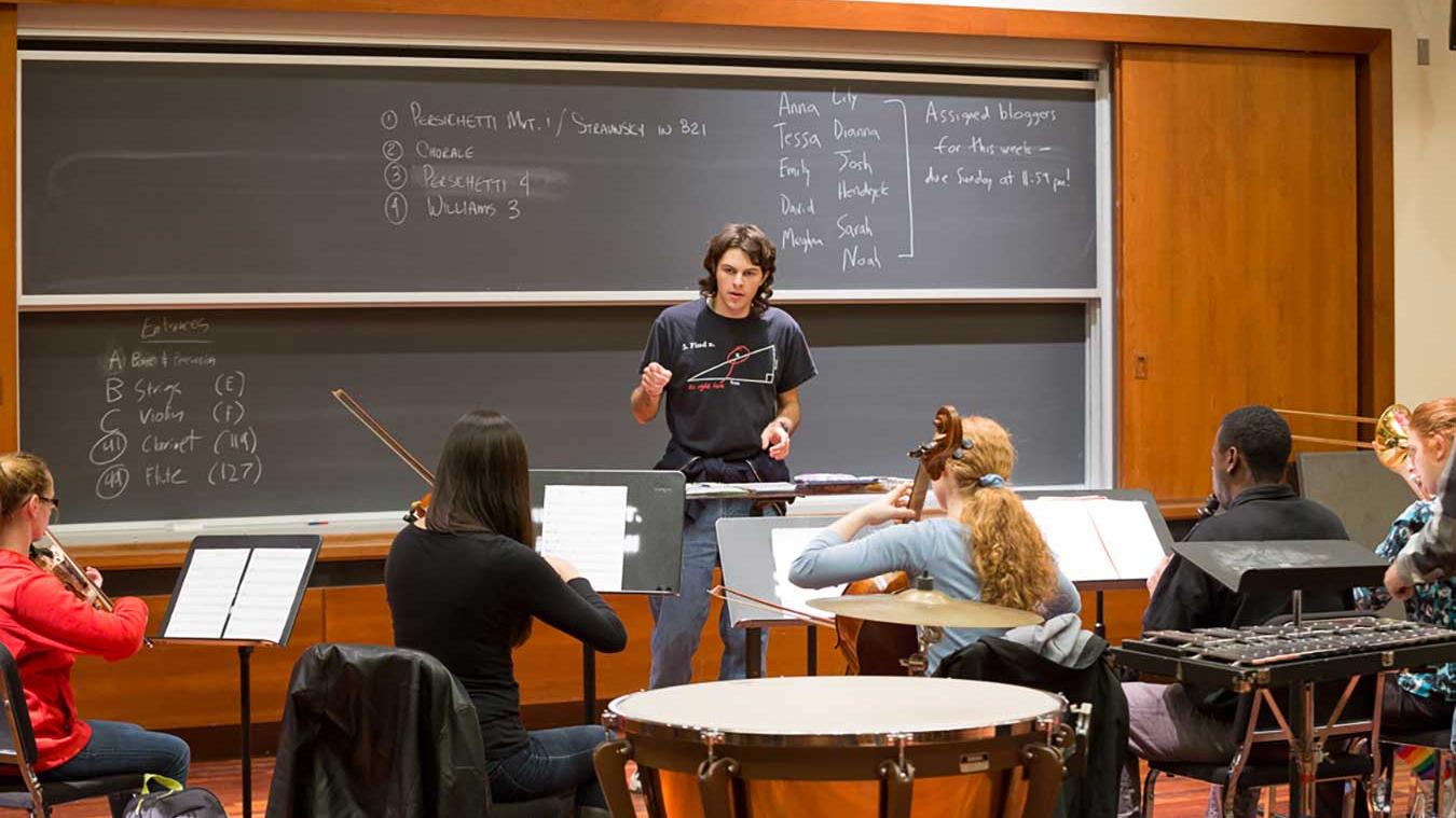Students in a music class