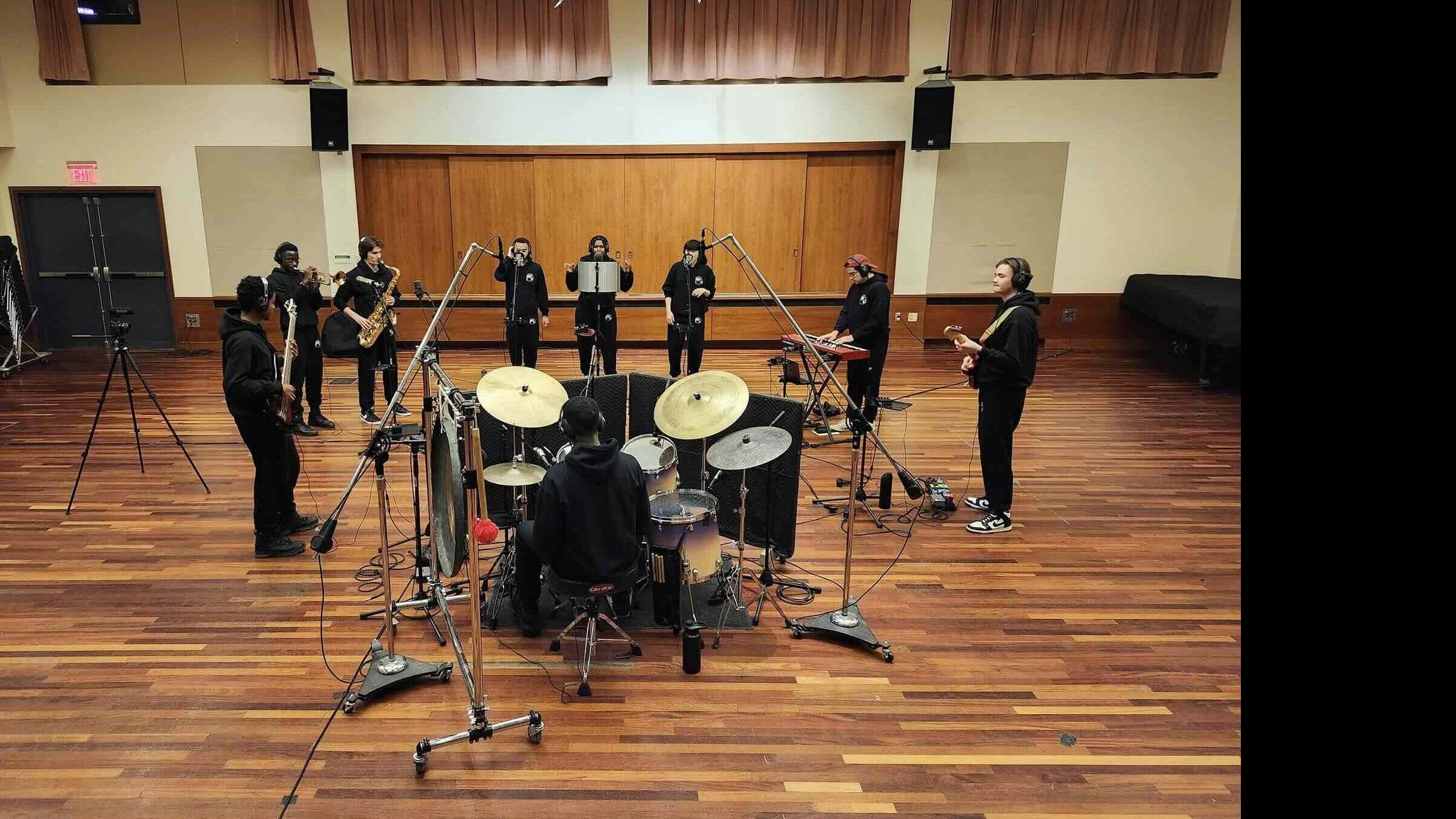 Students rehearsing